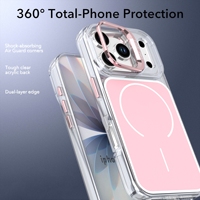 Coque de téléphone magnétique avec béquille pour appareil photo, antichoc, protection intégrale à 360° pour iPhone 17 Pro