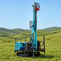 Foreuse de puits d'eau sur chenilles haute puissance, diesel hydraulique portable, 300m, pour forage de puits