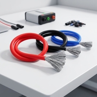 Câble de batterie en cuivre étamé 99,9 % de 50 mm, fil en silicone anti-corrosion pour connexion de systèmes marins et onduleurs solaires