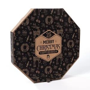 NOUVELLE boîte à pizza personnalisée réutilisable 33 35 <span class=keywords><strong>CM</strong></span> 7/<span class=keywords><strong>9</strong></span>/12 pouces en carton ondulé pour l'emballage et la livraison de pizzas avec logo - Product Image 3
