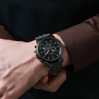 Reloj de Marca de Lujo en OFERTA, Relojes Deportivos de PU para Hombre, Reloj de Pulsera de Cuarzo Militar para Hombre, Reloj Masculino, Reloj Hombre