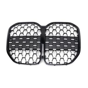Peinture haute température plastique ABS brillant noir argent diamant Style pare-chocs avant grilles de voiture pour BMW nouvelle série 4 G22 G23 2021 - Product Image 1