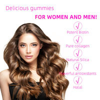 Permen Kunyah Rambut Kulit Kuku Biotin Vitamin C E Rasa Stroberi Dukungan Kecantikan & Kesehatan Non GMO 60 pcs Grosir OEM Label Pribadi