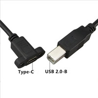 Câble d'imprimante USB B mâle vers Type C femelle, production en usine