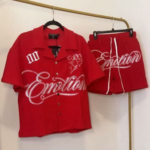 Ensemble <span class=keywords><strong>de</strong></span> broderie gaufrée Niche, T-shirt <span class=keywords><strong>POLO</strong></span> ME Mix Emotions pour <span class=keywords><strong>Homme</strong></span> et Femme, et Short Oversize Unisexe pour l'été - Product Image 3
