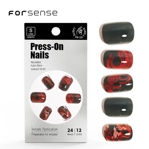 Venta al por mayor estilo chino <span class=keywords><strong>uñas</strong></span> <span class=keywords><strong>postizas</strong></span> estética pintada a mano Prensa en <span class=keywords><strong>uñas</strong></span> diseñador personalizado corto cuadrado <span class=keywords><strong>uñas</strong></span> <span class=keywords><strong>postizas</strong></span> personalizadas - Product Image 4