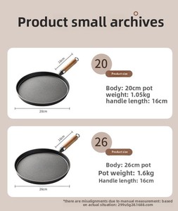 Không Tráng Không Dính Phẳng Đáy Đúc Sắt <span class=keywords><strong>Pan</strong></span> Cho Nhà Bếp Hộ Gia Đình Sử Dụng Bánh Nhà Sản Xuất Sắt Tấm Lợn Sắt Chiên <span class=keywords><strong>Pan</strong></span> - Product Image 4