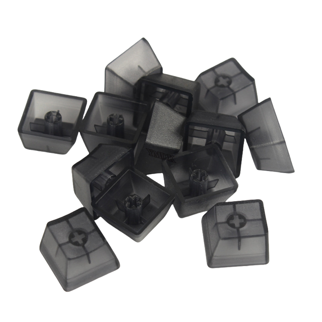 Transparent Mechanical Keyboard Colorful OEM Profile Keycaps R4 R3 R2 R1 Backlit, Blank ABS with Matte Texture Customize Keycap
