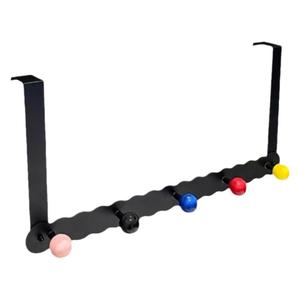 Porte-manteau mural rectangulaire en plastique PP multicolore avec crochets pour vêtements, manteaux, chapeaux et sacs – Idéal pour chambre à coucher - Product Image 5