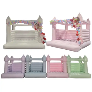 Château gonflable mini blanc, vert, rose pour mariage, fête, <span class=keywords><strong>maison</strong></span> <span class=keywords><strong>de</strong></span> rebond pour enfants et adultes, lit <span class=keywords><strong>de</strong></span> saut gonflable - Product Image 6