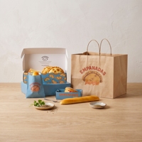 Boîte à pâtisserie en carton pliable de qualité alimentaire avec logo imprimé personnalisé pour empanadas, pâtisseries et tartes