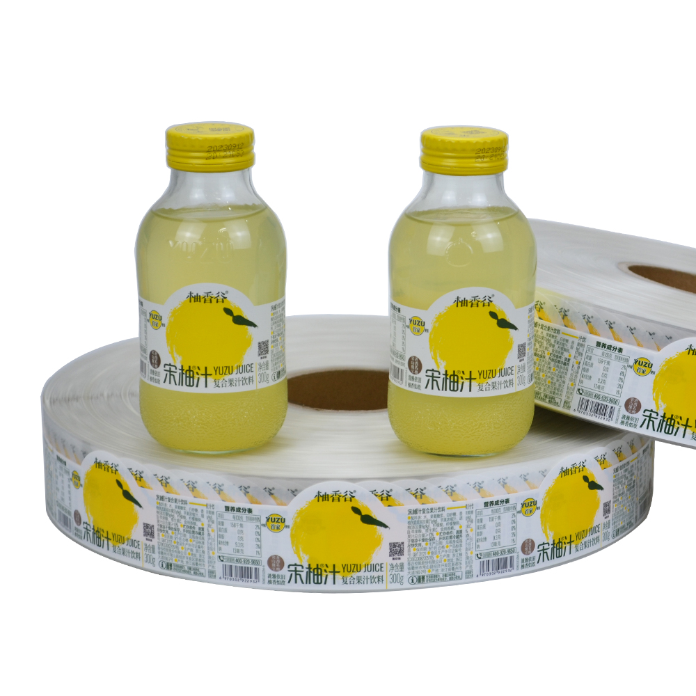 Custom Printing Private Glass Bottle Roll Printed Drink Beverage Sticker Adhesive Label