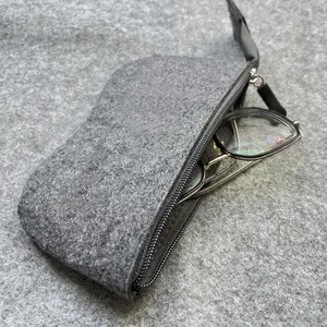 पुरुष महिलाओं के लिए हस्तनिर्मित मल्टी-कलर सॉफ्ट फेल्ट स्लिप इन चश्मा स्लीव होल्डर चश्मा केस धूप का चश्मा पाउच पैकेजिंग