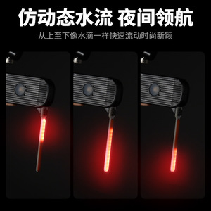 ไฟท้ายจักรยาน 8821 LED กันน้ำ IPX4 6 โหมด USB ชาร์จใหม่ได้สำหรับจักรยานเสือภูเขาขี่กลางคืน - Product Image 5