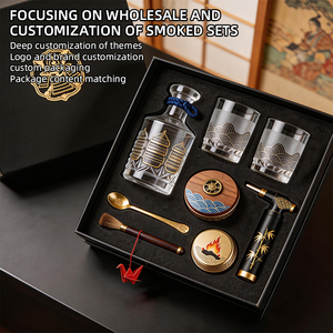 Elegante Set de Regalo de Coctelería de Madera con Ahumador, Diseño de Sushi, Ideal para Whisky y Entusiastas de los Bares - Product Image 3