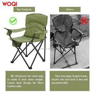 Chaise pliante d'extérieur Woqi en aluminium, légère et portable, chaise de camping, couleur vert matcha, chaise de jardin, forme rectangulaire - Product Image 5
