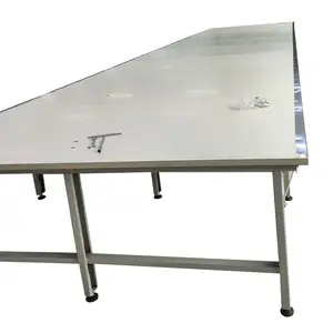 Mesa de corte de tela y tabla de pavimentación, fábrica de ropa, máquina ranuradora de tela automática, banco de trabajo