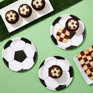 Modernas Placas de Fútbol de 7 Pulgadas, Suministros y Decoraciones para Fiestas de Cumpleaños con Temática Deportiva, Directo de Fábrica - Product Image 3
