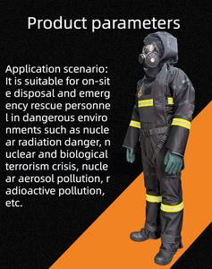 Ropa de protección contra la <span class=keywords><strong>radiación</strong></span> antinuclear Material PE Traje de seguridad a prueba de agua antiestático y anticorte Traje de flash - Product Image 2
