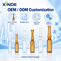 Ampoules en verre transparent de 2 ml, 5 ml, 10 ml, fabriquées en borosilicate de haute qualité (formes B et C), fourniture directe d'usine OEM/ODM