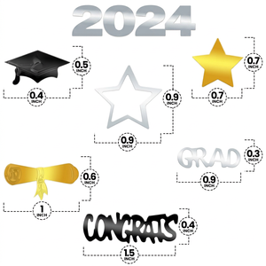 DAMAI Graduation Star-Shaped Confetti 1000 Count 1.75 Oz Plastic Non-Toxic Indoor Use Adult Party <b>Decor</b> for Graduation - Product Image 1