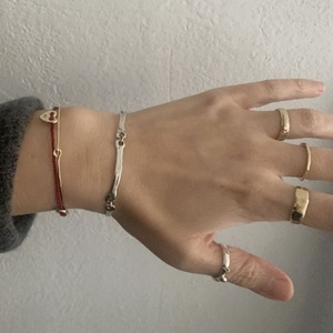 Pulsera de Plata de Ley S925 con diseño de bambú, estilo retro coreano, joyería minimalista de influencer coreano, venta al por mayor - Product Image 4