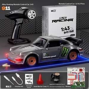 Voiture <span class=keywords><strong>RC</strong></span> électrique tout-terrain en métal à l'échelle 1:43, <span class=keywords><strong>mini</strong></span>-<span class=keywords><strong>drift</strong></span> ESP, jouet d'intérieur pour enfants, prête à l'emploi avec piles - Product Image 2