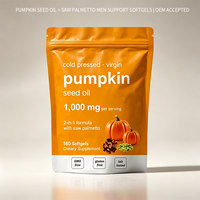 Huile de graines de citrouille et capsules molles de palmier nain - Vitamines antioxydantes 180 gélules Complément alimentaire