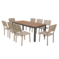 Table de camping en bois moderne, empilable, résistante aux intempéries, pour hôtel, restaurant, plage, parc