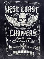 T-shirt West Coast Choppers Rock Gothic Graphic Tee en coton rétro à manches courtes pour hommes et femmes, unisexe, Heavy Metal