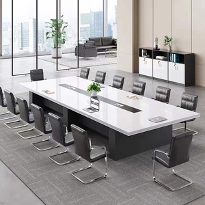 Tavolo da Conferenza Tradizionale in Legno per 20 Persone, Grande Tavolo per Riunioni per Sale del Consiglio, Hotel e Agenzie Governative - Product Image 4