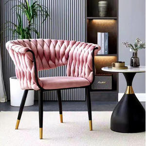 Fauteuils de salon en métal doré, design moderne, <span class=keywords><strong>beige</strong></span>, pour café, restaurant - Product Image 6