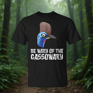 Maglietta 'Cassowary Be Wary Of The Cassowary' - Product Image 3