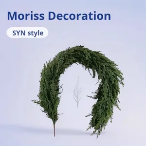 Fournisseur direct d'usine, fleurs <span class=keywords><strong>en</strong></span> plastique souple, style forêt, décoration créative, pendentif, plante verte artificielle tressée, <span class=keywords><strong>vigne</strong></span> de Noël - Product Image 5