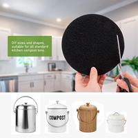 Filtre à charbon de bois remplaçable de haute qualité, filtre à charbon actif, chargement de filtres à compost pour poubelles de cuisine