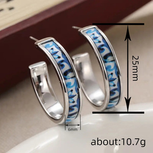 Orecchini a Cerchio Ispirati al Vintage per Donne, Stile Artistico Elegante, Gioielli per Orecchie Rotondi alla Moda - Product Image 5