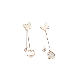 Manufacturers sell alloy opal stone butterfly crystal earrings for women - Product Image 2