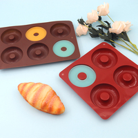 4/6/12/18 Moule à chocolat en silicone pour beignets Accessoires de cuisine Bagel Outil de cuisson pour la mousse Moule à gâteau Sifflet Moule à bonbons