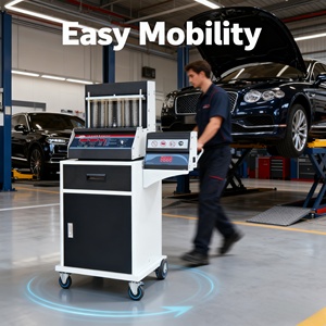 Toptan DH-60A + otomatik ultrasonik yakıt enjektörü temizleme makinesi AC 220-240V 200W otomotiv test ekipmanları araba bakımı için - Product Image 4