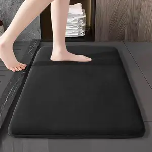 2024 CR bán buôn Non-Slip Bộ nhớ Bọt tắm Thảm máy có thể giặt thảm phòng tắm nhung mềm Thảm Tắm
