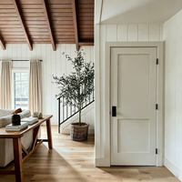 Porte intérieure moderne en bois massif à 2 panneaux, design Shaker, avec isolation phonique, pour appartement, villa, salon