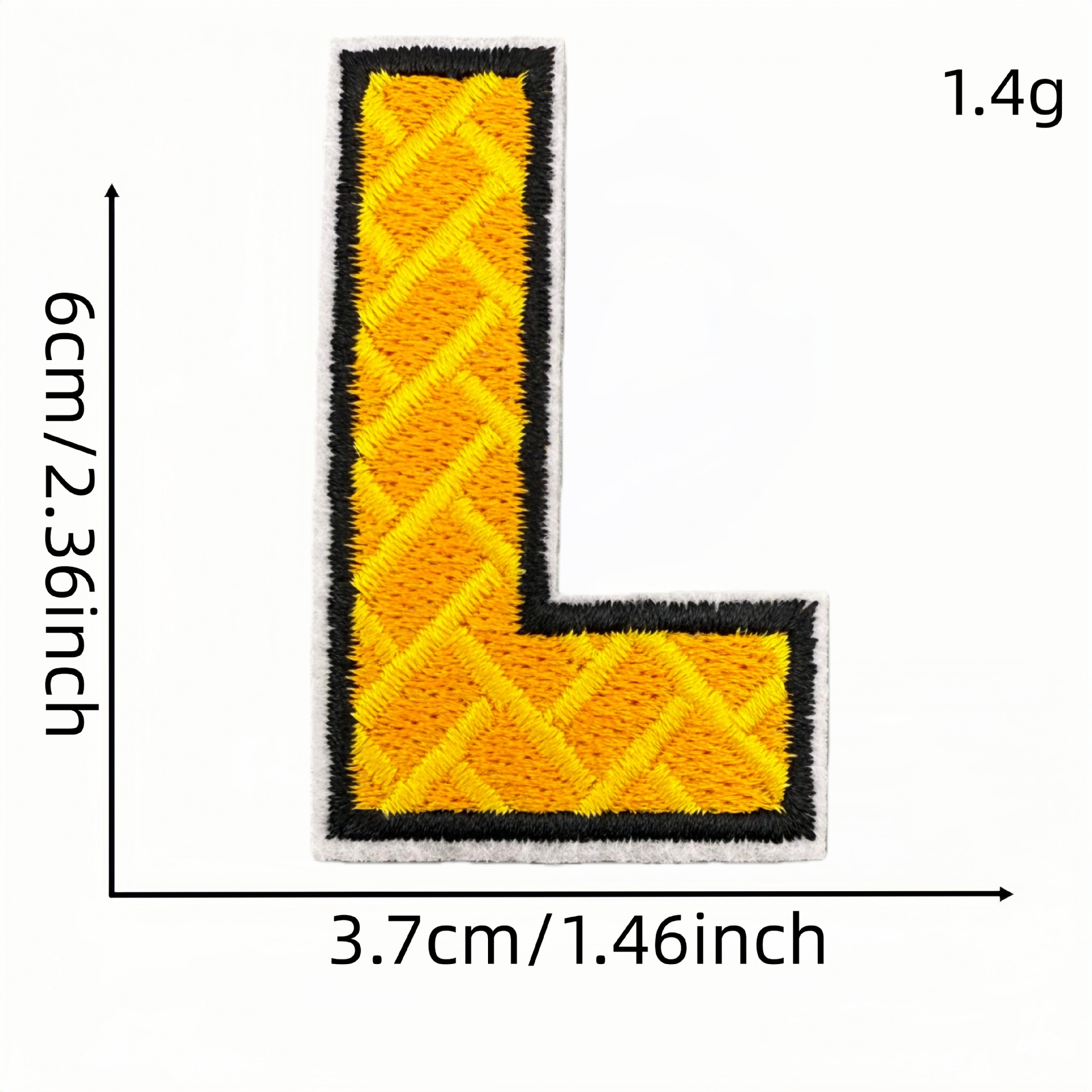 Autocollant en tissu lettre anglaise l
