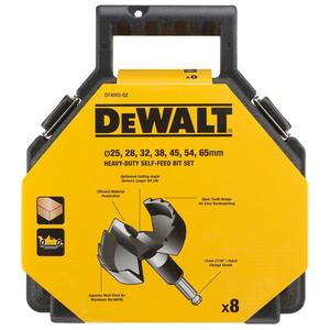 DeWalt Self-Feed <b>Drill</b> <b>Bit</b> Set 25 28 32 38 45 54 65mm Heavy Duty <b>Wood</b> Drilling - Product Image 1