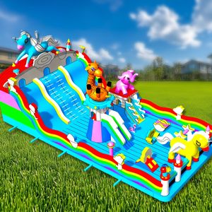 Château gonflable d'extérieur Delilai avec toboggans, trampoline en PVC amusant, 10x20m, capacité <span class=keywords><strong>de</strong></span> 68 personnes, pour la <span class=keywords><strong>location</strong></span> <span class=keywords><strong>de</strong></span> divertissements pour enfants - Product Image 2