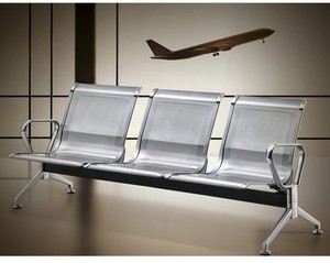 Chaise d'attente en acier inoxydable neuve de Foshan, vente directe d'usine, 1, 2 ou 3 places, pour aéroport, hôpital, banque, clinique, bureau, médical - Product Image 1