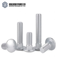 Boulons de fixation en acier au carbone DIN 603, tête ronde à col carré, pour clôtures et portails en bois, M8 M10, zingués, fixation du bois en extérieur