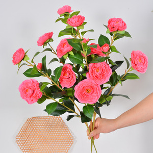 Flor Artificial de Camelia de Seda, Rama Individual, Impermeable, Decoración para el Hogar, Día de San Valentín - Product Image 1