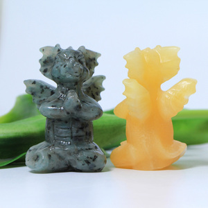 Sculpture en <span class=keywords><strong>cristal</strong></span> de dragon de calcite jaune naturelle sculptée à la main Offres Spéciales pour cadeau modèle décoratif pour la collection de cristaux - Product Image 2
