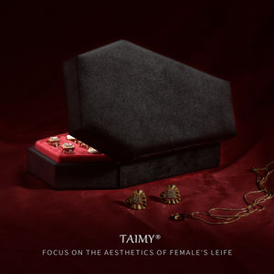 TAIMY Fournitures de fête des Saints Boîte à bijoux en forme de cercueil gothique en velours personnalisé Boîte à bijoux gothique en forme de crâne Bibelot Organisateur - Product Image 5