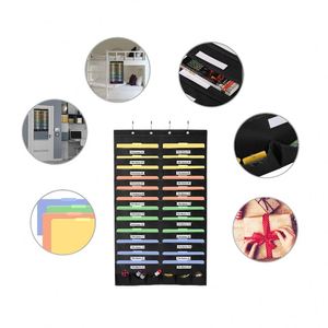 24-Pocket Premium Hanging <b>File</b> <b>Folders</b> Organizer 6-Door Foldable Wall-Mount Storage Charts for Office Paper Filing Magazine - Product Image 1